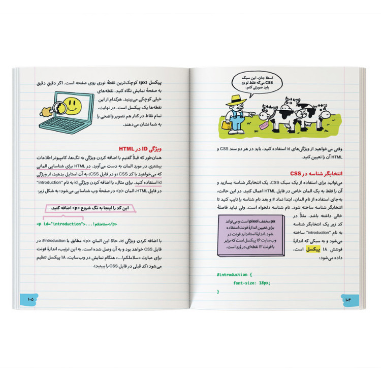 آموزش طراحی وبسایت به زبان ساده: HTML و CSS اثر گرانت اسمیت ترجمه داود خاتمی نژاد نشر کیان